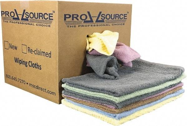 PRO-SOURCE - Virgin Cotton Car Wash Towels - Assorted Colors, Terry Cloth, Low Lint, 10 Lbs. at 2 to 4 per Pound, Box - Industrial Tool & Supply