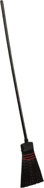 PRO-SOURCE - 56" OAL Polypropylene Bristle Corn Broom - Plastic-Coated Metal Handle - Industrial Tool & Supply