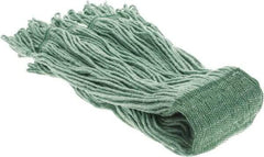 PRO-SOURCE - 5" Green Head Band, X-Large Blended Fiber Loop End Mop Head - 4 Ply, Clamp Jaw Connection, Use for General Purpose - Industrial Tool & Supply