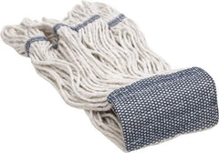 PRO-SOURCE - 5" White Head Band, Small Blended Fiber Loop End Mop Head - 4 Ply, Clamp Jaw Connection, Use for General Purpose - Industrial Tool & Supply