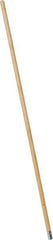 PRO-SOURCE - 54" Wood Female Thread Mop Handle - 1-1/8" Handle Diam, Metal Connector, Use with Wet Mops - Industrial Tool & Supply
