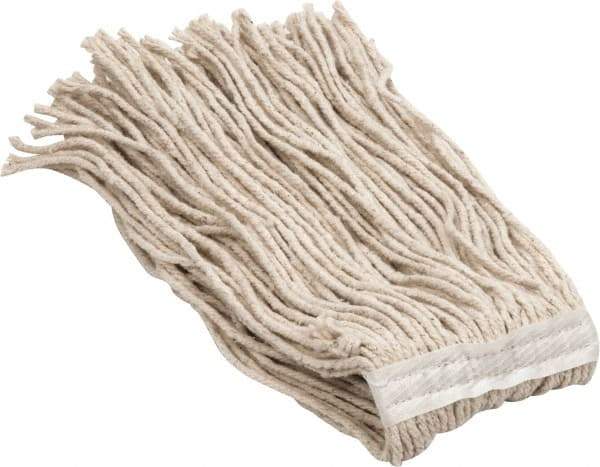 PRO-SOURCE - 5" Red Head Band, Medium Cotton Cut End Mop Head - 4 Ply, Clamp Jaw & Side Loading Connection, Use for Heavy Duty Floor Cleaning - Industrial Tool & Supply