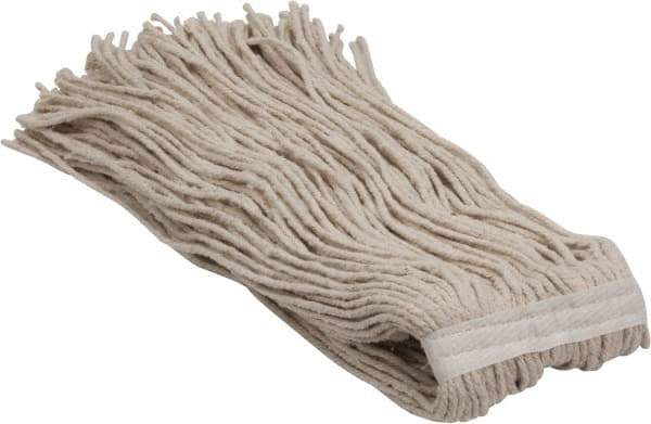 PRO-SOURCE - 5" Red Head Band, X-Large Cotton Cut End Mop Head - 4 Ply, Clamp Jaw & Side Loading Connection, Use for Heavy Duty Floor Cleaning - Industrial Tool & Supply