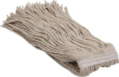 PRO-SOURCE - 5" Red Head Band, X-Large Cotton Cut End Mop Head - 4 Ply, Clamp Jaw & Side Loading Connection, Use for Heavy Duty Floor Cleaning - Industrial Tool & Supply