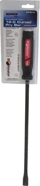 Mayhew - 17" OAL Curved Screwdriver Pry Bar - 3/8" Wide - Industrial Tool & Supply