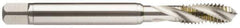 Guhring - #4-48 UNF 3 Flute 2B Modified Bottoming Spiral Flute Tap - Powdered Metal, TiCN Finish, 2.205" OAL, Right Hand Flute, Right Hand Thread, Series 2914 - Exact Industrial Supply