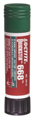 Loctite - 19 Gal Stick, Green, Low Strength Semisolid Retaining Compound - Series 668, 24 hr Full Cure Time, Heat Removal - Industrial Tool & Supply