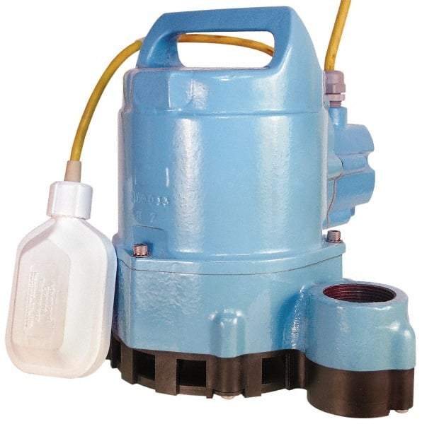 Little Giant Pumps - 1/2 hp, 10.5 Amp Rating, 115 Volts, Integral Mechanical Float Operation, Effluent Pump - Cast Iron Housing - Industrial Tool & Supply