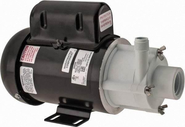 Little Giant Pumps - 1/8 HP, 29.3 Shut Off Feet, Magnetic Drive Pump - 1 Phase, 60 Hz - Industrial Tool & Supply