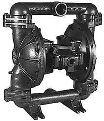 SandPIPER - 2" NPT, Metallic, Air Operated Diaphragm Pump - Buna Diaphragm, Stainless Steel Housing - Industrial Tool & Supply