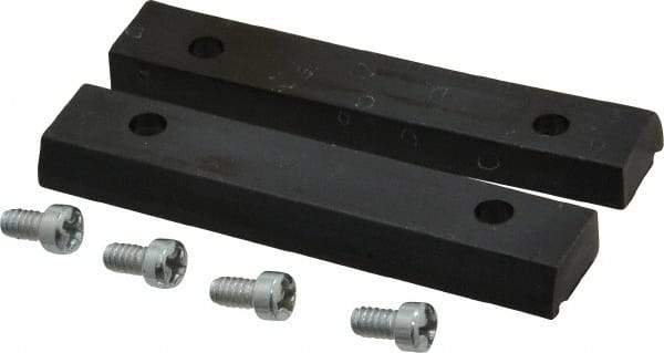 Panavise - 2-1/2" Wide x 1/2" High x 1/4" Thick, V-Groove Vise Jaw - Nylon, Fixed Jaw - Industrial Tool & Supply