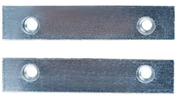 Panavise - 2-1/2" Wide x 1/2" High x 1/4" Thick, Flat/No Step Vise Jaw - Steel, Fixed Jaw - Industrial Tool & Supply