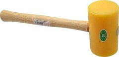 Garland - 1-1/2 Lb Head Polyethylene Mallet - 14" OAL, 16-1/2" Long Wood Handle - Industrial Tool & Supply