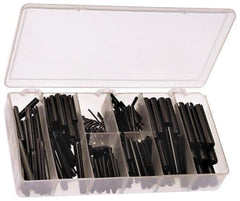 Precision Brand - 300 Piece, 1/16 to 3/8" Pin Diam, Spring Pin Assortment - 1/4 to 2-1/2" Long, Steel - Industrial Tool & Supply