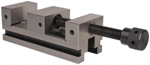 Interstate - 3-7/8" Jaw Width, 4-3/4" Jaw Opening Capacity, 1-9/16" Jaw Height, Toolmaker's Vise - V-Groove Jaw, 0.0001" Parallelism, 0.0002" Squareness, 10.23" OAL x 3-3/4" OAH - Industrial Tool & Supply