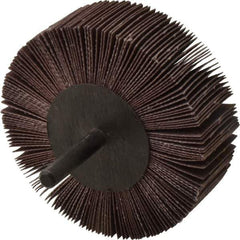 3M - 3" Diam x 1" Face Width, Extra Fine Aluminum Oxide Coated Mounted Flap Wheel - 1/4" Shank Mount, 320 Grit, XE Weighted Cloth Backing, 18,000 Max RPM - Industrial Tool & Supply