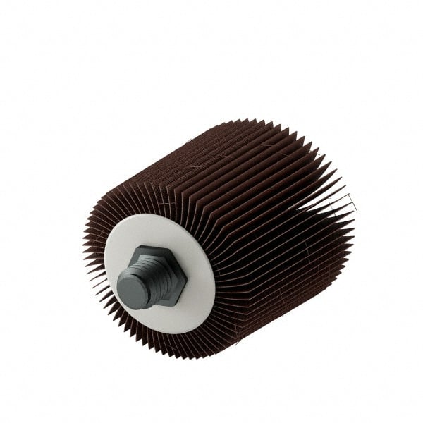 3M - 1" Diam x 1" Face Width, Medium Aluminum Oxide Coated Mounted Flap Wheel - Industrial Tool & Supply