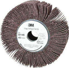 3M - 6" Diam, 40 Grit Aluminum Oxide Unmounted Flap Wheel - 1" Hole, 2" Wide, Coated, Coarse Grade, 5,200 Max RPM , X Weighted, Cloth Backing - Industrial Tool & Supply