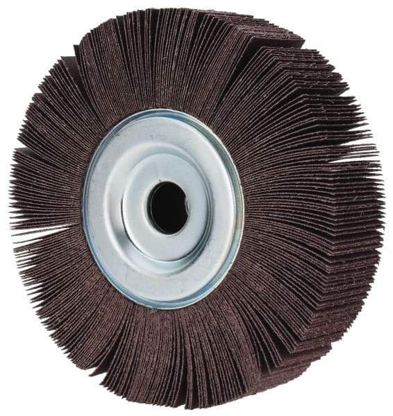 3M - 8" Diam, 80 Grit Aluminum Oxide Unmounted Flap Wheel - 1" Hole, 2" Wide, Coated, Medium Grade, 3900 Max RPM , XE Weighted, Cloth Backing - Industrial Tool & Supply