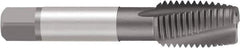 Emuge - 5/8-18 UNF 3 Flute 3BX Plug Spiral Flute Tap - Cobalt, Nitride Finish, 3-13/16" OAL, Left Hand Flute, Right Hand Thread - Industrial Tool & Supply