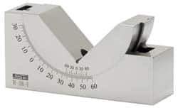 SPI - 3 Inch Long x 1 Inch Wide x 1-11/32 Inch High, 0 to 60° Adjustable Angle Block - 50-55 RC Hardness - Industrial Tool & Supply