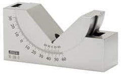 SPI - 3 Inch Long x 1 Inch Wide x 1-11/32 Inch High, 0 to 60° Adjustable Angle Block - 50-55 RC Hardness - Industrial Tool & Supply