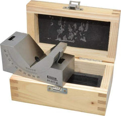 SPI - 3-3/4 Inch Long x 1-3/4 Inch Wide x 2 Inch High, Tool Steel, 0 to 60° Adjustable Angle Block - 10 Min. Accuracy, 50-55 RC Hardness - Industrial Tool & Supply