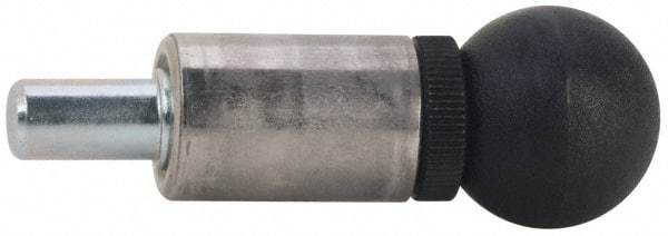 Gibraltar - 1/2" Pin Diam, 0.61" Usable Length, Ball Knob Handle Quick Release Pin - 3-5/8" OAL, Plastic Handle - Industrial Tool & Supply