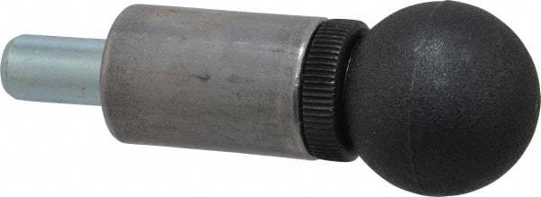 Gibraltar - 1/2" Pin Diam, 0.56" Usable Length, Ball Knob Handle Quick Release Pin - 3-5/8" OAL, Plastic Handle - Industrial Tool & Supply