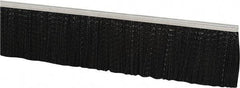 PRO-SOURCE - 3/16" Back Strip Brush Width, Metal Black Nylon Strip Brush - 2" Bristle Length, Nylon, 36" OAL - Industrial Tool & Supply