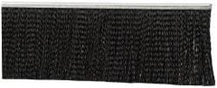 PRO-SOURCE - 1/2" Back Strip Brush Width, Metal Black Nylon Strip Brush - 3" Bristle Length, Nylon, 36" OAL - Industrial Tool & Supply