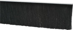PRO-SOURCE - 1/2" Back Strip Brush Width, Metal Black Nylon Strip Brush - 6" Bristle Length, Nylon, 36" OAL - Industrial Tool & Supply