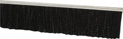 PRO-SOURCE - 1/2" Back Strip Brush Width, Metal Black Nylon Strip Brush - 3" Bristle Length, Nylon, 72" OAL - Industrial Tool & Supply