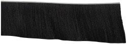 PRO-SOURCE - 1/2" Back Strip Brush Width, Metal Black Nylon Strip Brush - 6" Bristle Length, Nylon, 72" OAL - Industrial Tool & Supply