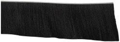 PRO-SOURCE - 1/2" Back Strip Brush Width, Metal Black Nylon Strip Brush - 6" Bristle Length, Nylon, 72" OAL - Industrial Tool & Supply