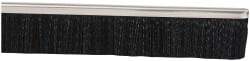 PRO-SOURCE - 5/16" Back Strip Brush Width, Metal Black Nylon Strip Brush - 2" Bristle Length, Nylon, 36" OAL - Industrial Tool & Supply