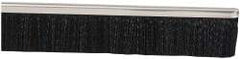 PRO-SOURCE - 5/16" Back Strip Brush Width, Metal Black Nylon Strip Brush - 2" Bristle Length, Nylon, 36" OAL - Industrial Tool & Supply