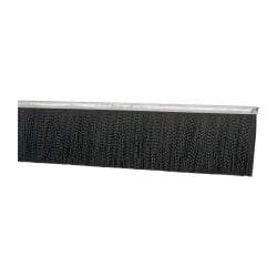 PRO-SOURCE - 5/16" Back Strip Brush Width, Metal Black Nylon Strip Brush - 3" Bristle Length, Nylon, 36" OAL - Industrial Tool & Supply
