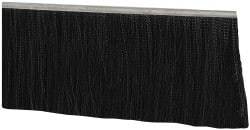 PRO-SOURCE - 5/16" Back Strip Brush Width, Metal Black Nylon Strip Brush - 6" Bristle Length, Nylon, 36" OAL - Industrial Tool & Supply