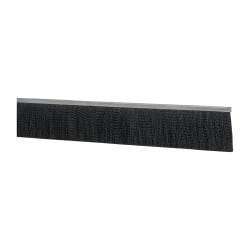 PRO-SOURCE - 5/16" Back Strip Brush Width, Metal Black Nylon Strip Brush - 3" Bristle Length, Nylon, 72" OAL - Industrial Tool & Supply