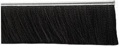 PRO-SOURCE - 5/16" Back Strip Brush Width, Metal Black Nylon Strip Brush - 4" Bristle Length, Nylon, 72" OAL - Industrial Tool & Supply
