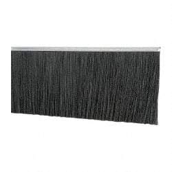 PRO-SOURCE - 5/16" Back Strip Brush Width, Metal Black Nylon Strip Brush - 6" Bristle Length, Nylon, 72" OAL - Industrial Tool & Supply