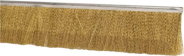 PRO-SOURCE - 1/2" Back Strip Brush Width, Stainless Steel Back Strip Brush - 2" Bristle Length, Brass, 36" OAL - Industrial Tool & Supply