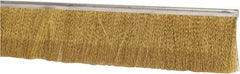 PRO-SOURCE - 1/2" Back Strip Brush Width, Stainless Steel Back Strip Brush - 2" Bristle Length, Brass, 36" OAL - Industrial Tool & Supply