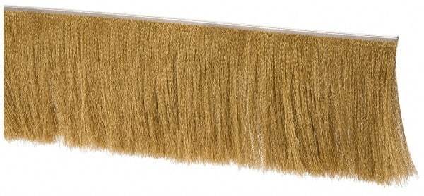 PRO-SOURCE - 1/2" Back Strip Brush Width, Stainless Steel Back Strip Brush - 6" Bristle Length, Brass, 36" OAL - Industrial Tool & Supply