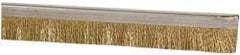 PRO-SOURCE - 1/2" Back Strip Brush Width, Stainless Steel Back Strip Brush - 1" Bristle Length, Brass, 72" OAL - Industrial Tool & Supply