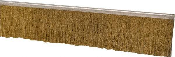 PRO-SOURCE - 1/2" Back Strip Brush Width, Stainless Steel Back Strip Brush - 2" Bristle Length, Brass, 72" OAL - Industrial Tool & Supply