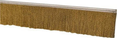 PRO-SOURCE - 1/2" Back Strip Brush Width, Stainless Steel Back Strip Brush - 2" Bristle Length, Brass, 72" OAL - Industrial Tool & Supply