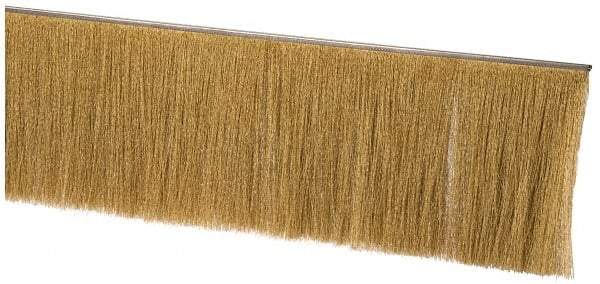 PRO-SOURCE - 1/2" Back Strip Brush Width, Stainless Steel Back Strip Brush - 6" Bristle Length, Brass, 72" OAL - Industrial Tool & Supply