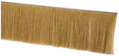 PRO-SOURCE - 1/2" Back Strip Brush Width, Stainless Steel Back Strip Brush - 6" Bristle Length, Brass, 72" OAL - Industrial Tool & Supply